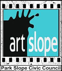 A black, white, and teal logo for Art Slope